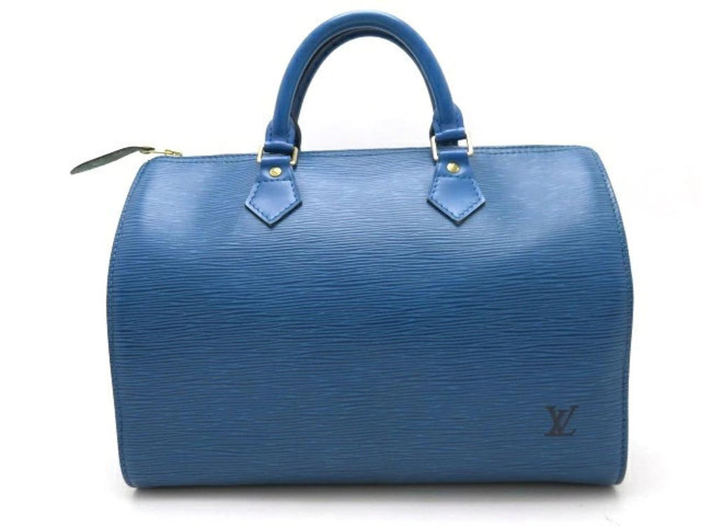 LOUIS VUITTON Bag Handbag Speedy Epi Toledo Blue